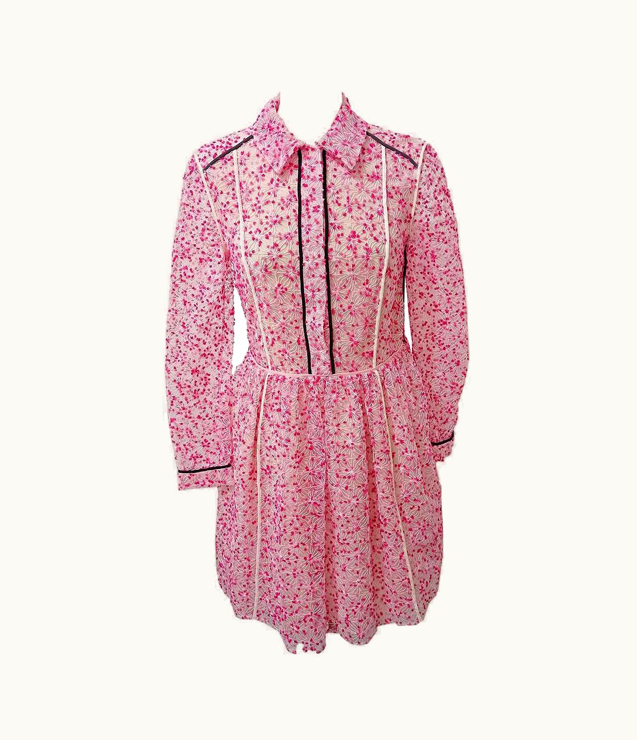 Fendi Fendi Embroidered Flower Dress It 38 (us 2/4)