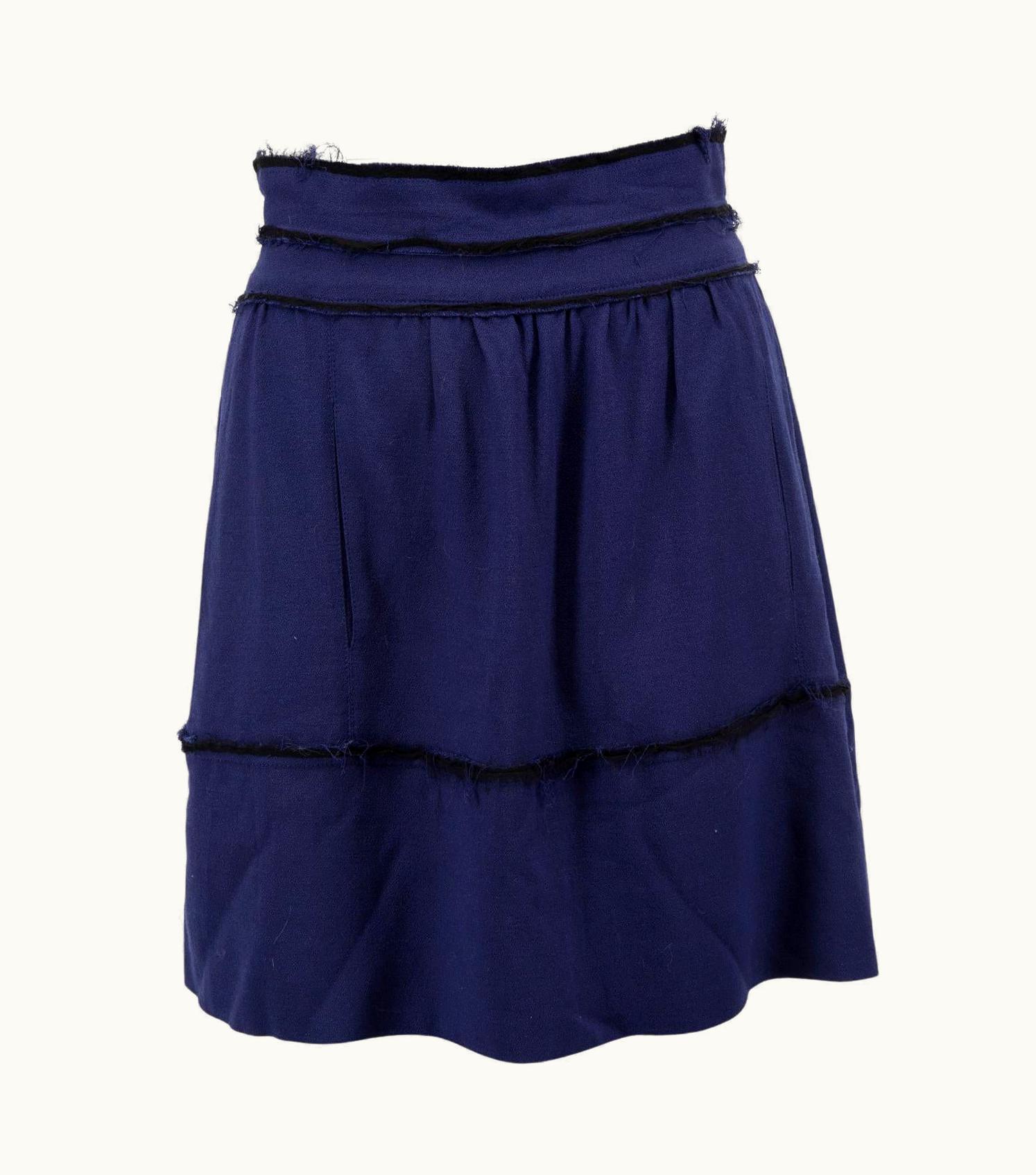 Fendi Fendi Women' Navy And Black Mini Skirt