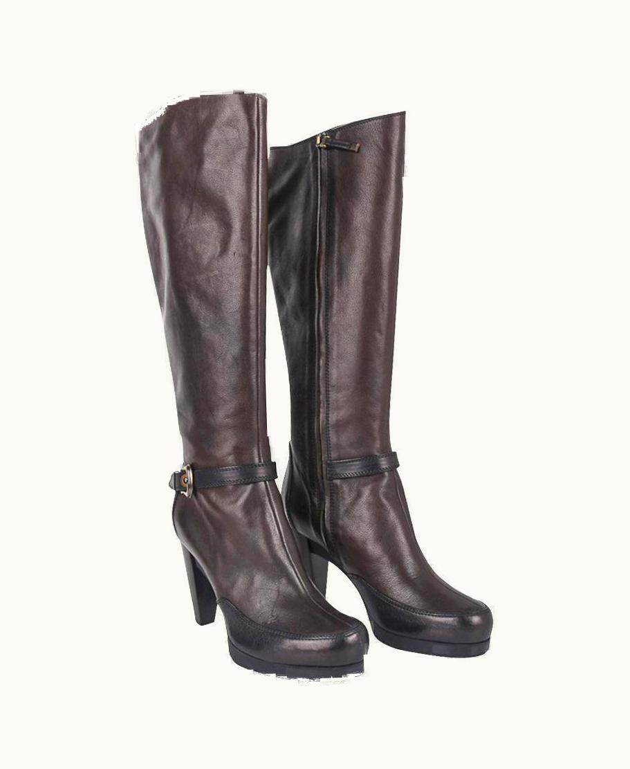 Fendi Fendi Boots Platform Knee High Dark Brown 39.5 S/S 9