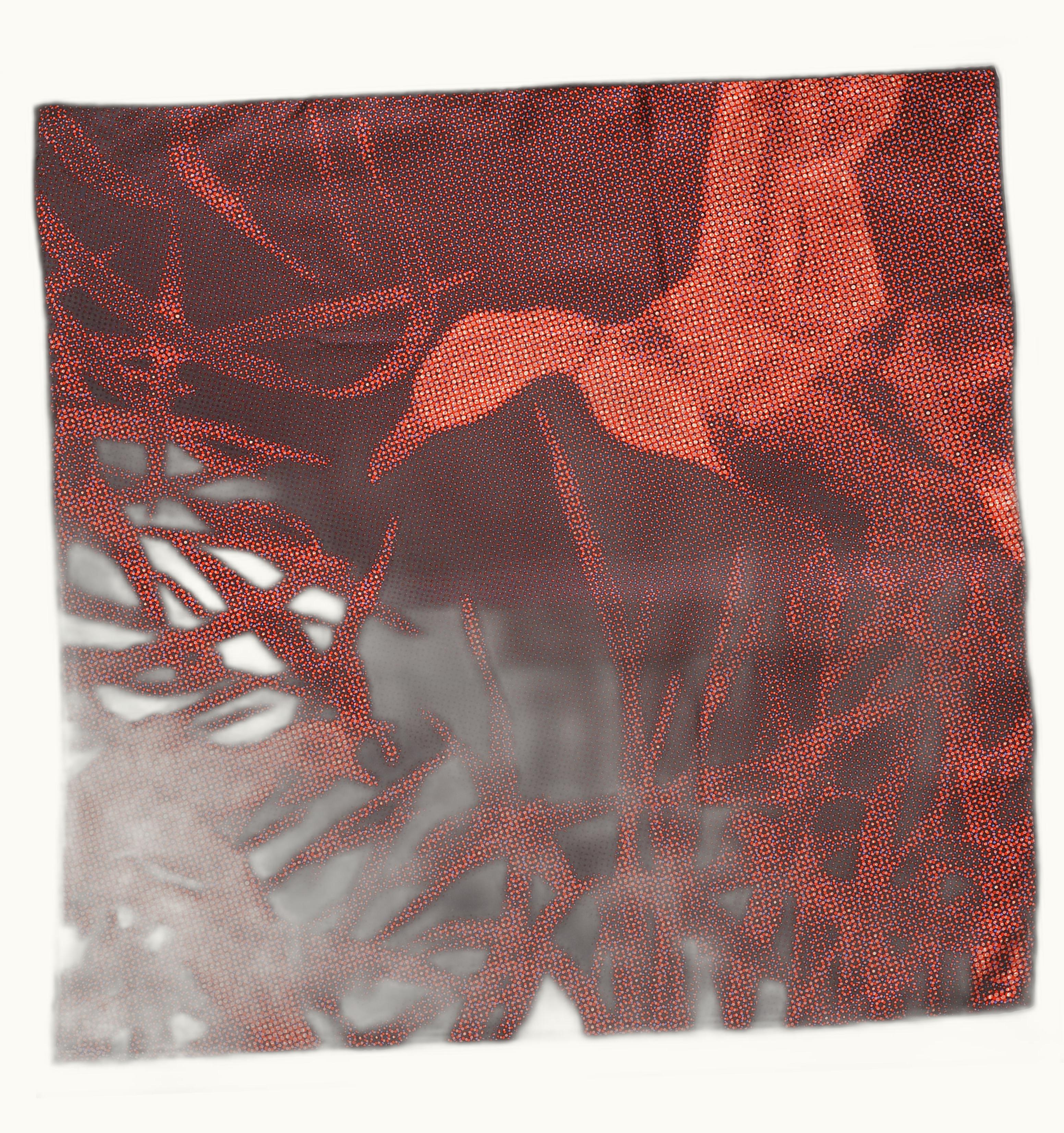 Fendi Fendi Silk Scarf Nature Scene In The Pointillist Style