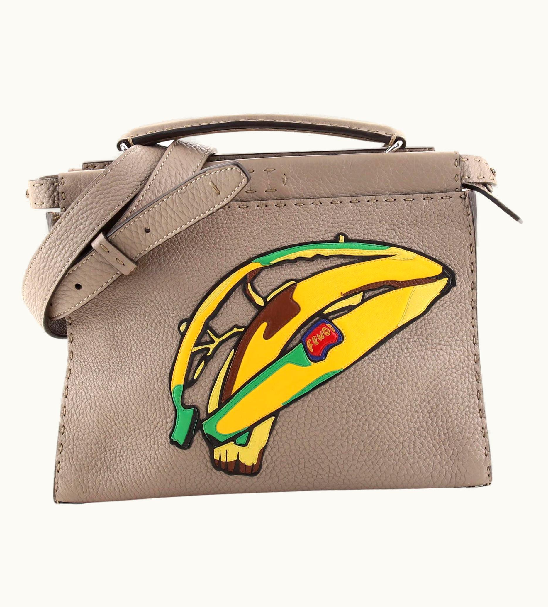 Fendi Fendi Selleria Peekaboo Fit Bag Leather With Applique Mini