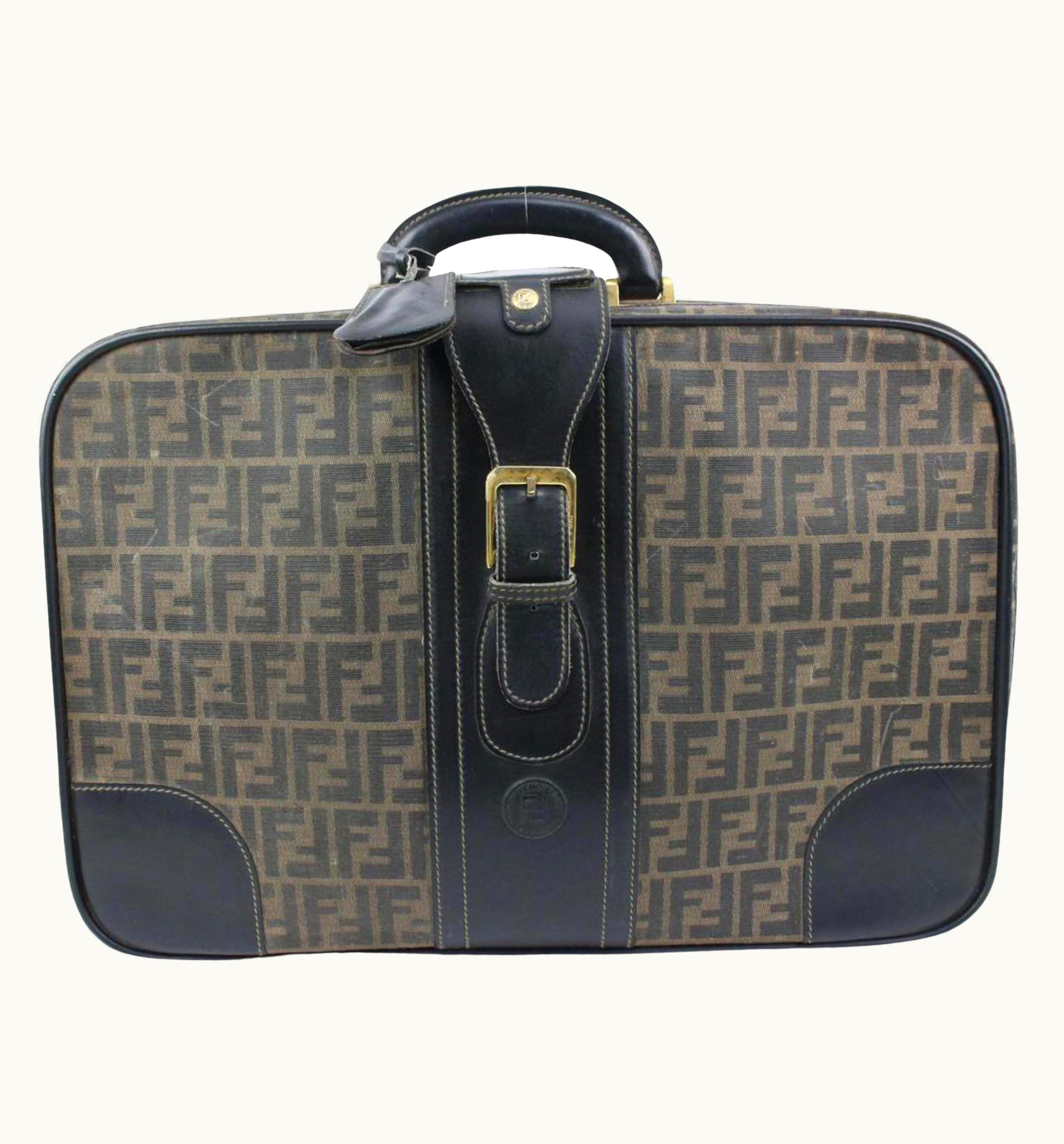 Fendi Fendi Brown Monogram Ff Zucca Trunk Luggage Suitcase 119f10