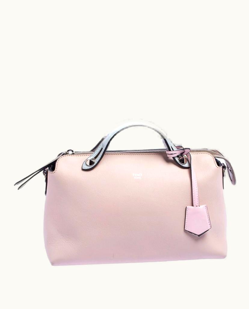 Fendi Fendi Pink/Blue Leather Small By The Way Boston Bag