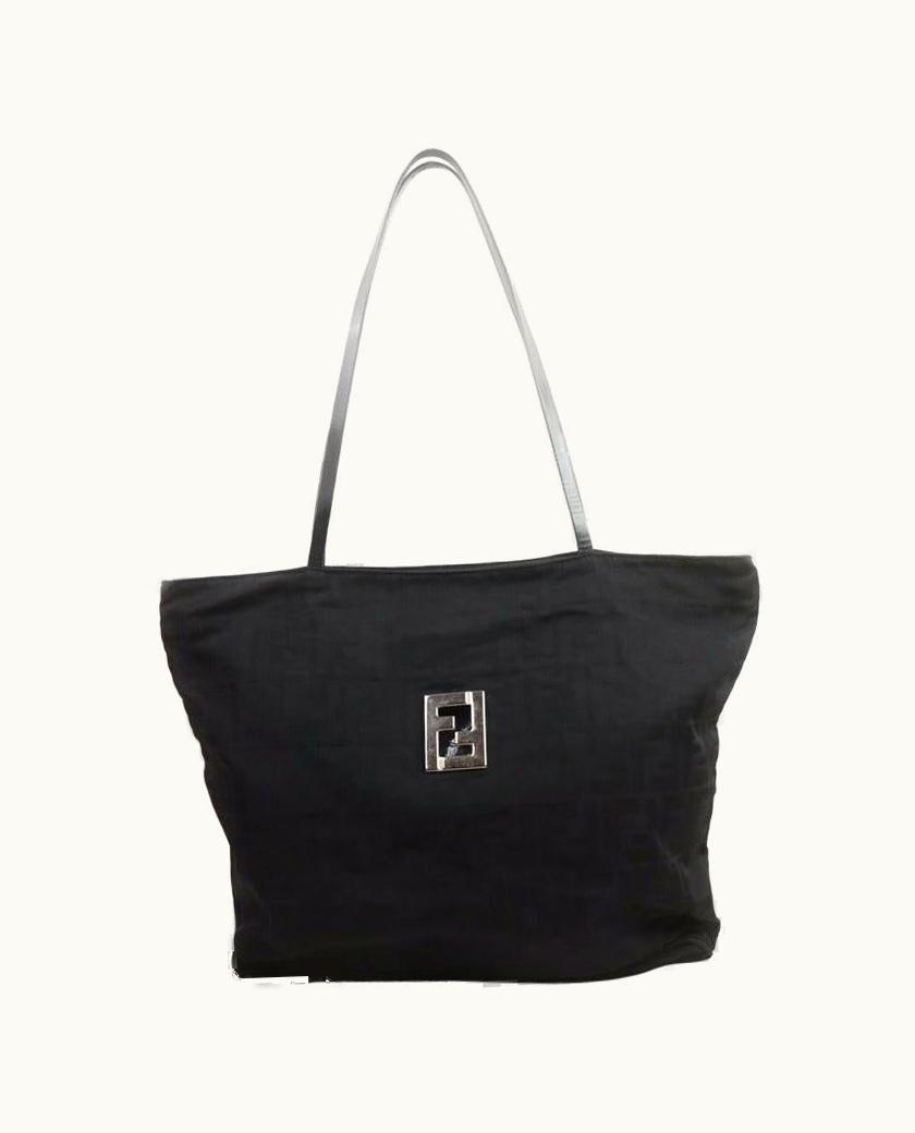 Fendi Fendi Black Monogram Ff Zucca Shopper Tote Bag