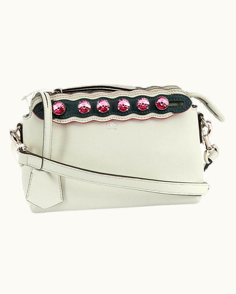 Fendi Fendi Women' Blue Mini Crystal By The Way Boston Satchel