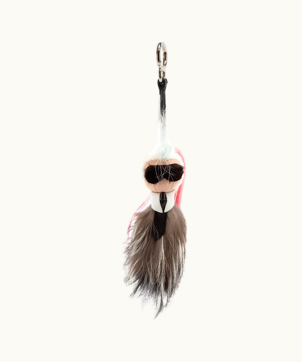 Fendi Fendi Women' Karl Lagerfeld Fur And Leather Keyring