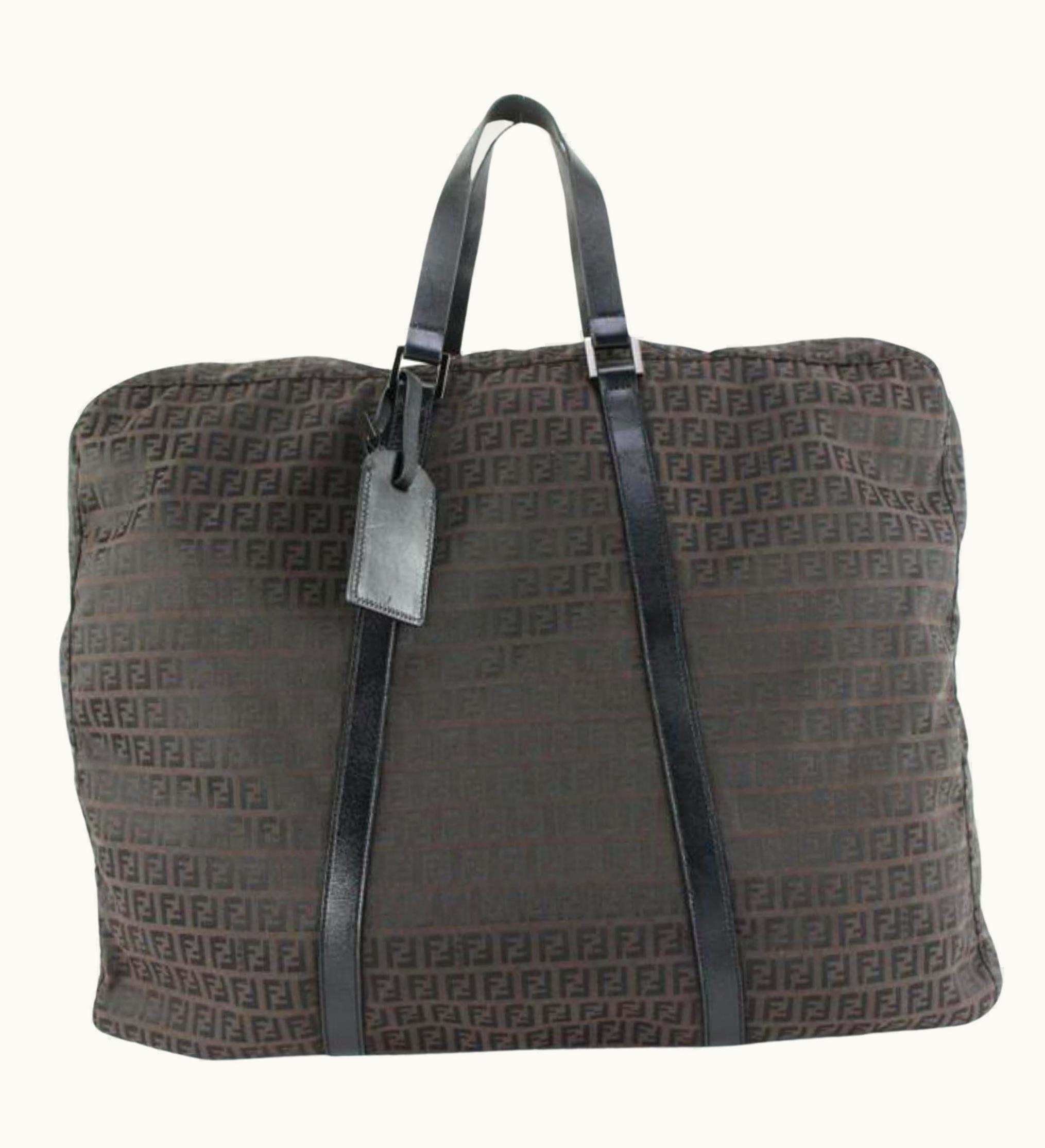 Fendi Fendi Xl Brown Monogram Ff Travel Tote Bag 17f616s