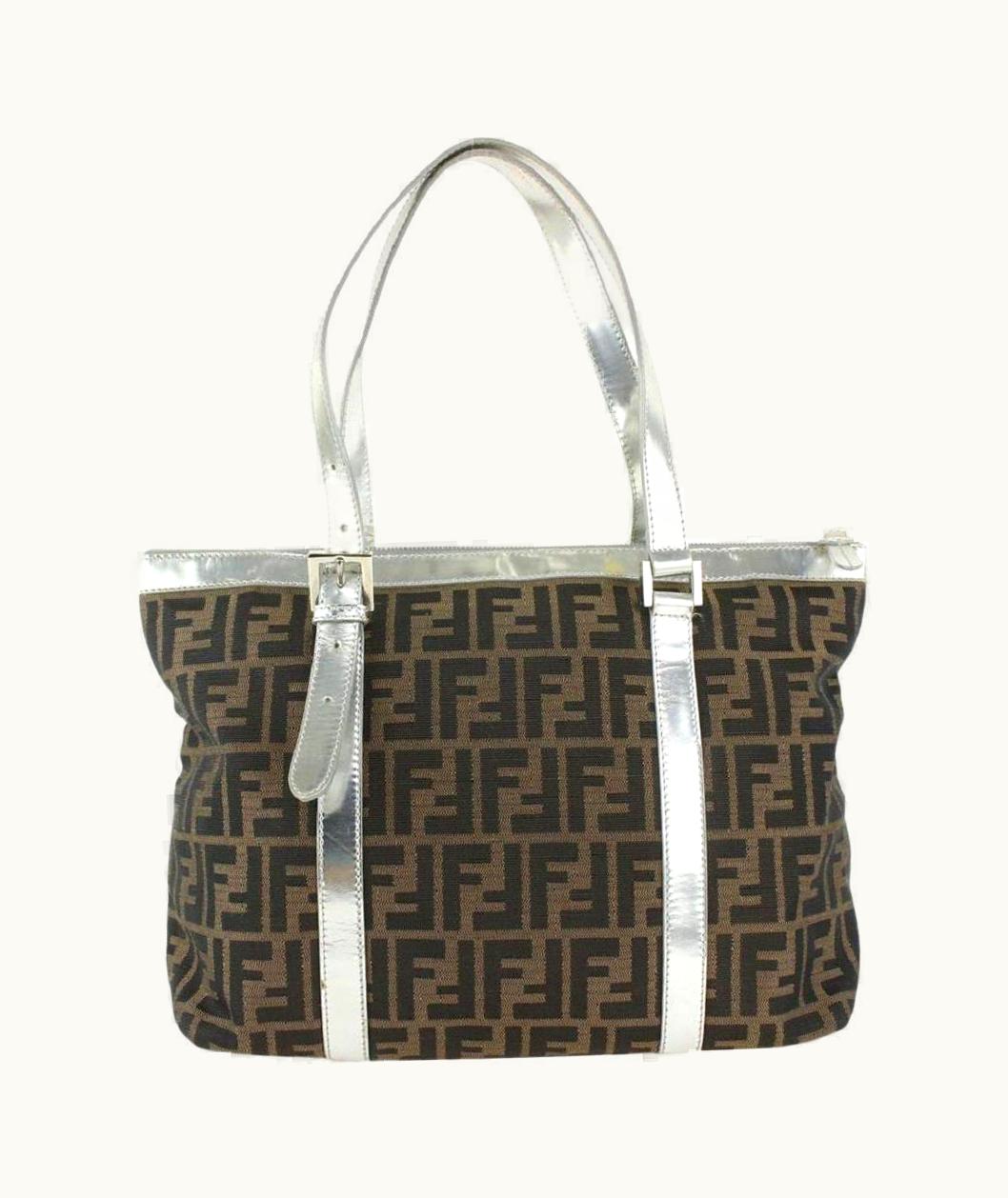 Fendi Fendi Monogram Ff Zucca Silver Shopper Tote Bag 105f9 UZ0599237