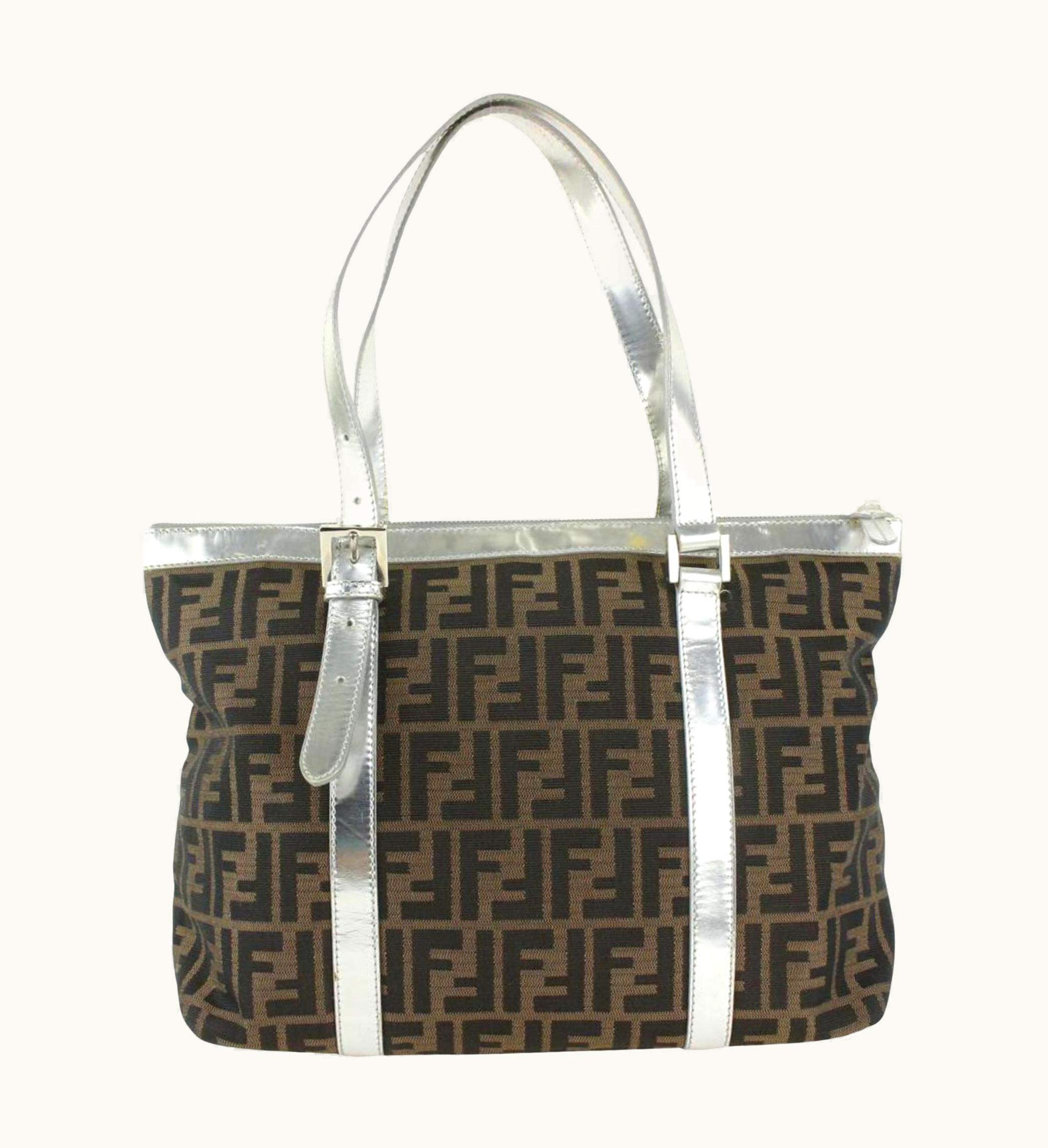 Fendi Fendi Monogram Ff Zucca Silver Shopper Tote Bag 105f9 UZ0599257