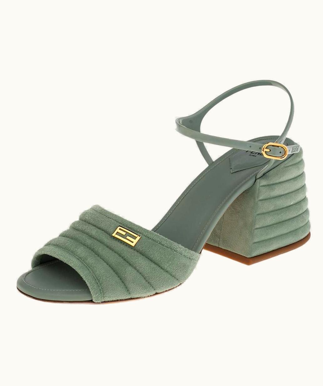 Fendi Fendi Light Blue Suede And Jelly Promenade Sandals UZ0599266