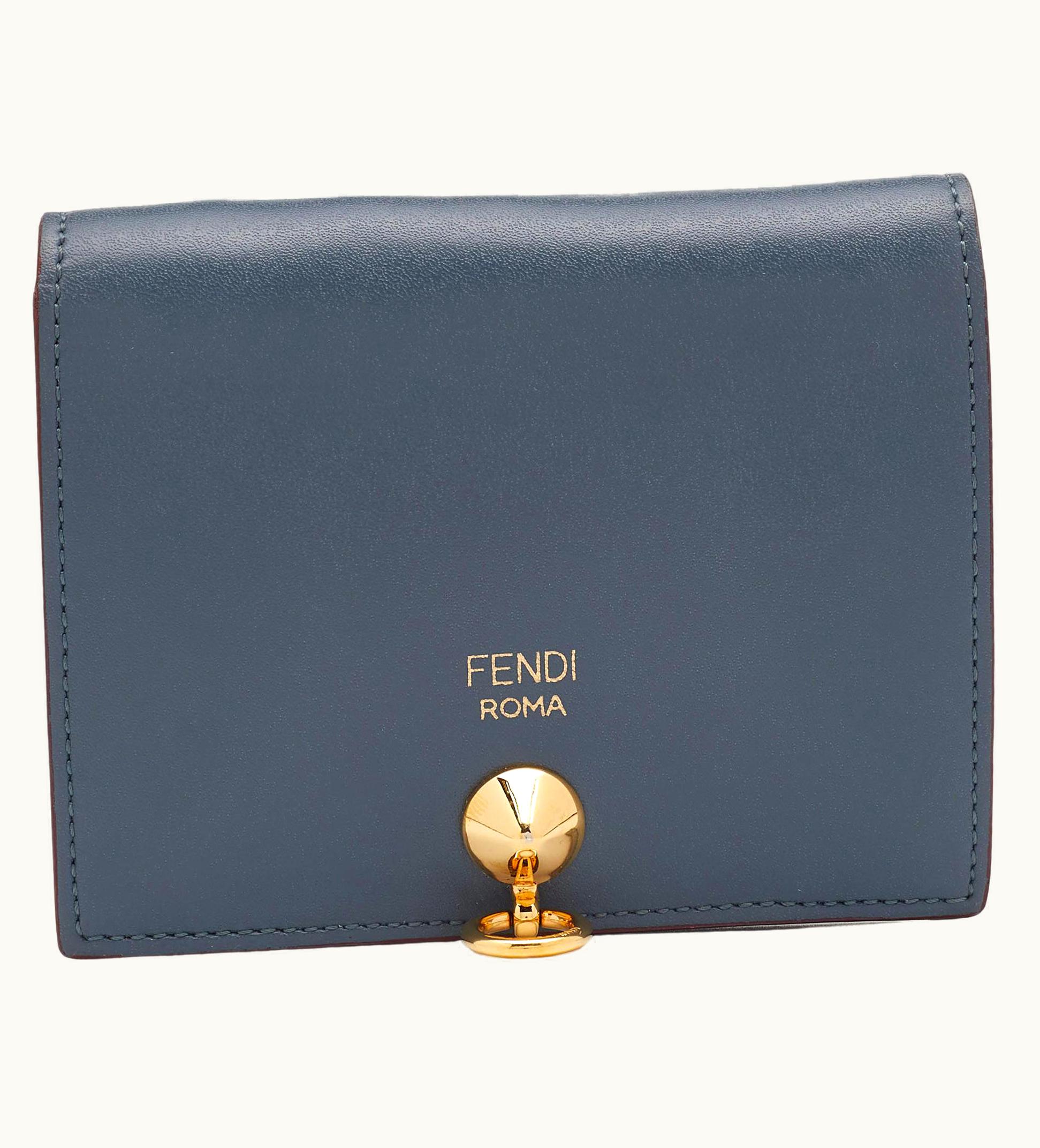 Fendi Fendi GreyS/S Light Blue Leather By The Way Bifold Wallet