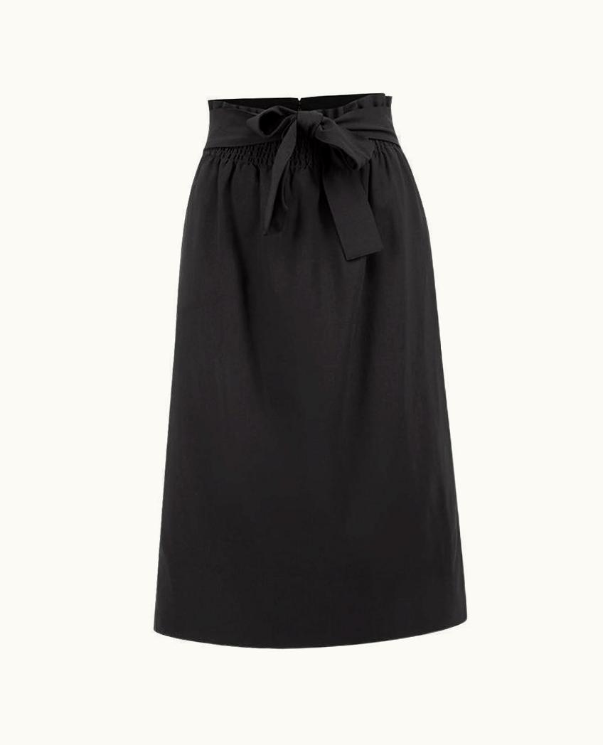 Fendi Fendi Women' Black Wool Bow Detail Pencil Skirt