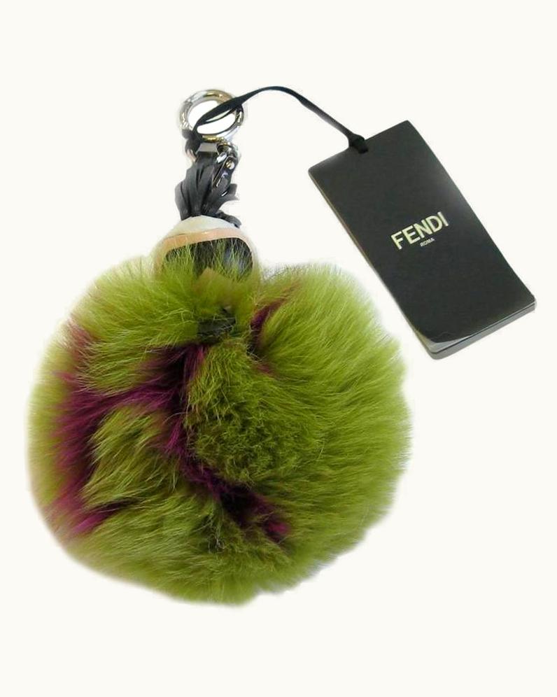 Fendi Fendi Bag Jewel Model 'Karl' In Bicolor Fuchsia And Green Fur