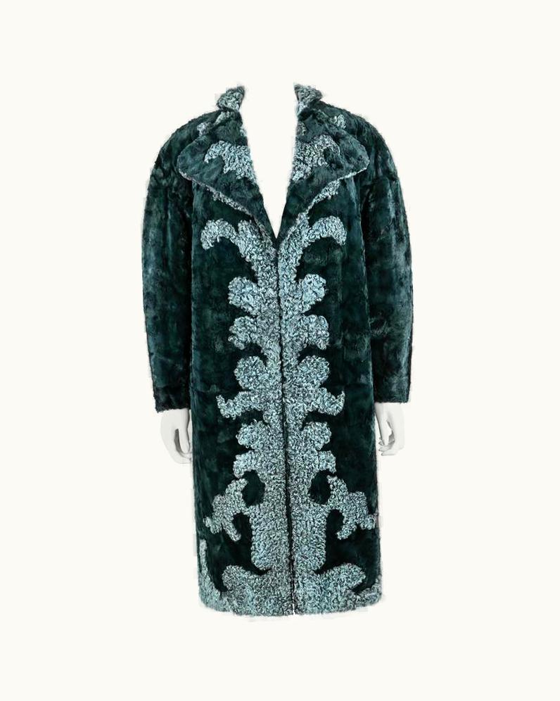 Fendi Fendi C.1980' Karl Lagerfeld Chinchilla Astrakhan Lamb Fur Reversible Coat