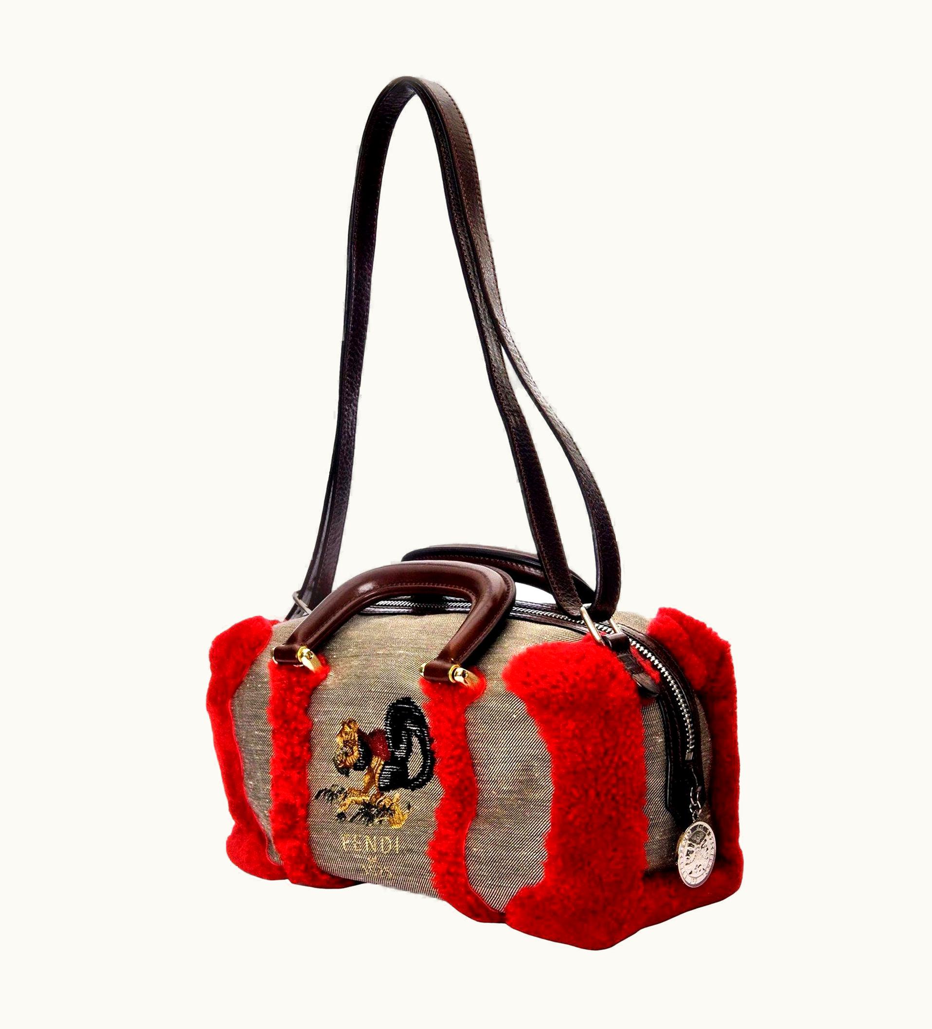 Fendi Rare Fendi Squirrel Fall 2005 Shearling Runway Bag $3950