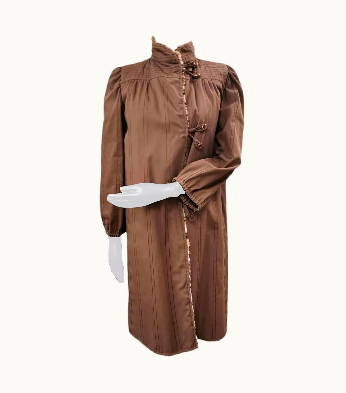 Fendi 190 Fendi Coat With Lynx Bob Cat Fur Linning