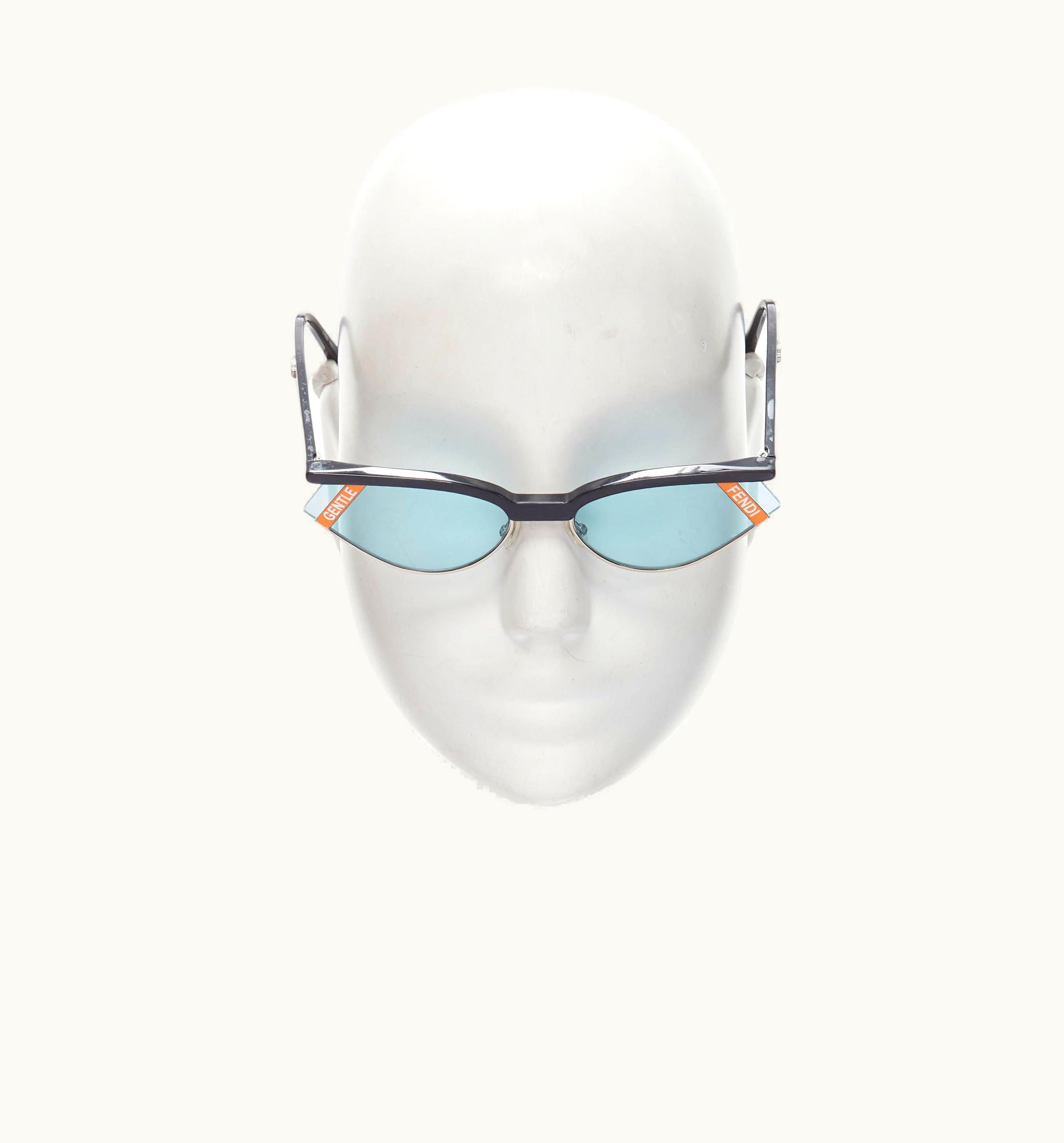 Fendi Fendi Gentle Monster Ff0369S/S No.1 Blue Tinted Cat Eye Sunglasses