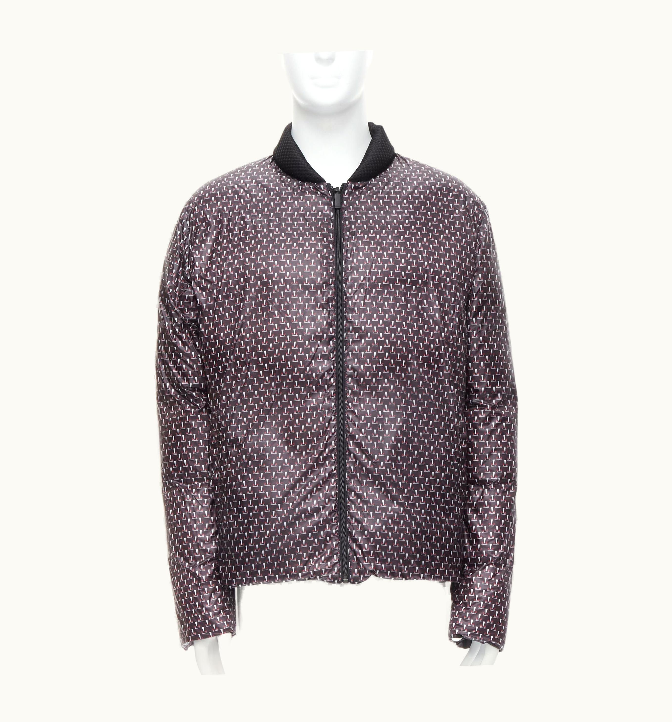 Fendi Fendi Reversible Black Monster Bug Eye Nylon Goose Down Puffer Jacket UZ0599755