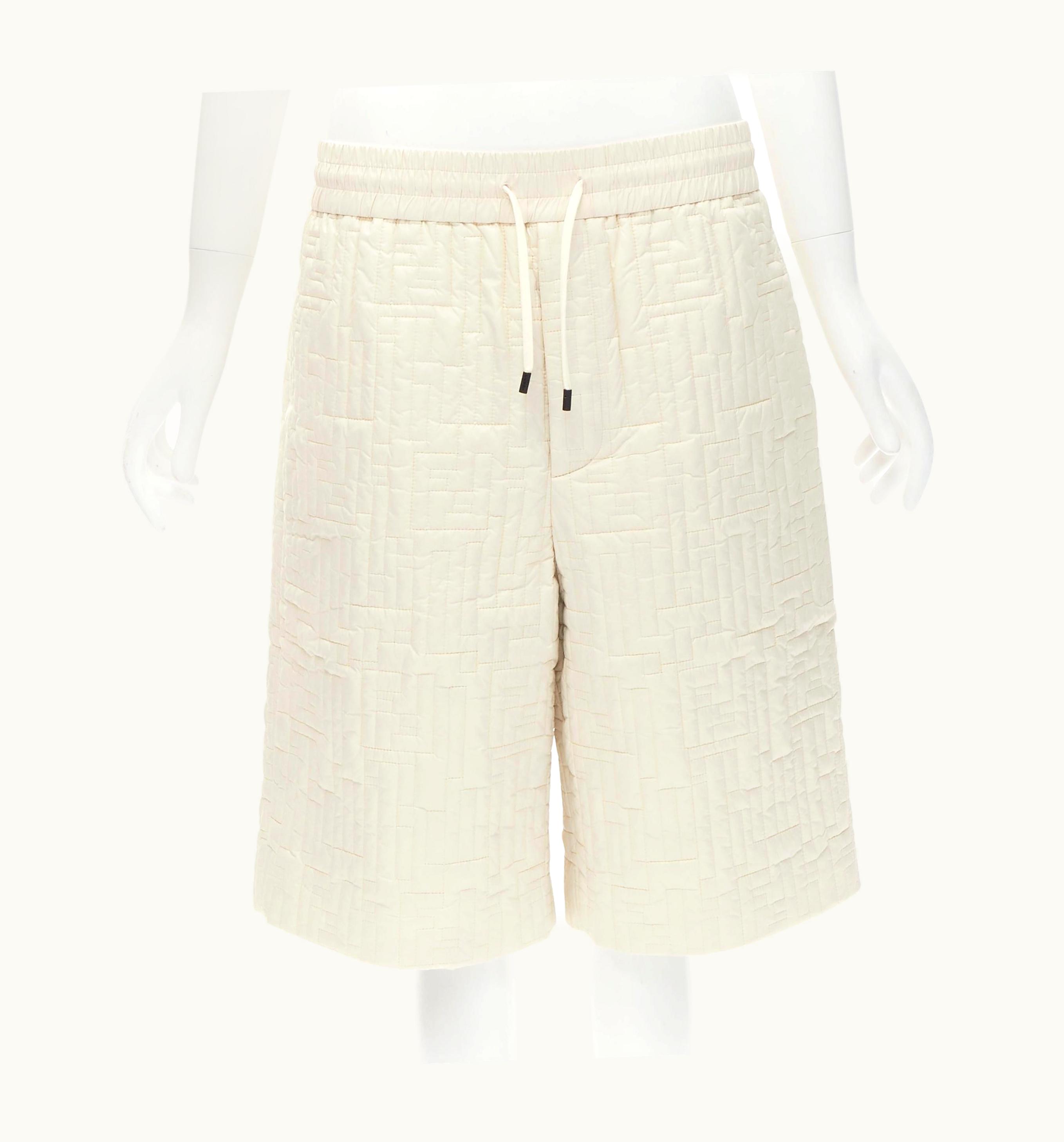 Fendi Fendi Kim Jones 2021 Runway Ff Zucca Monogram Stitching Nylon Shorts