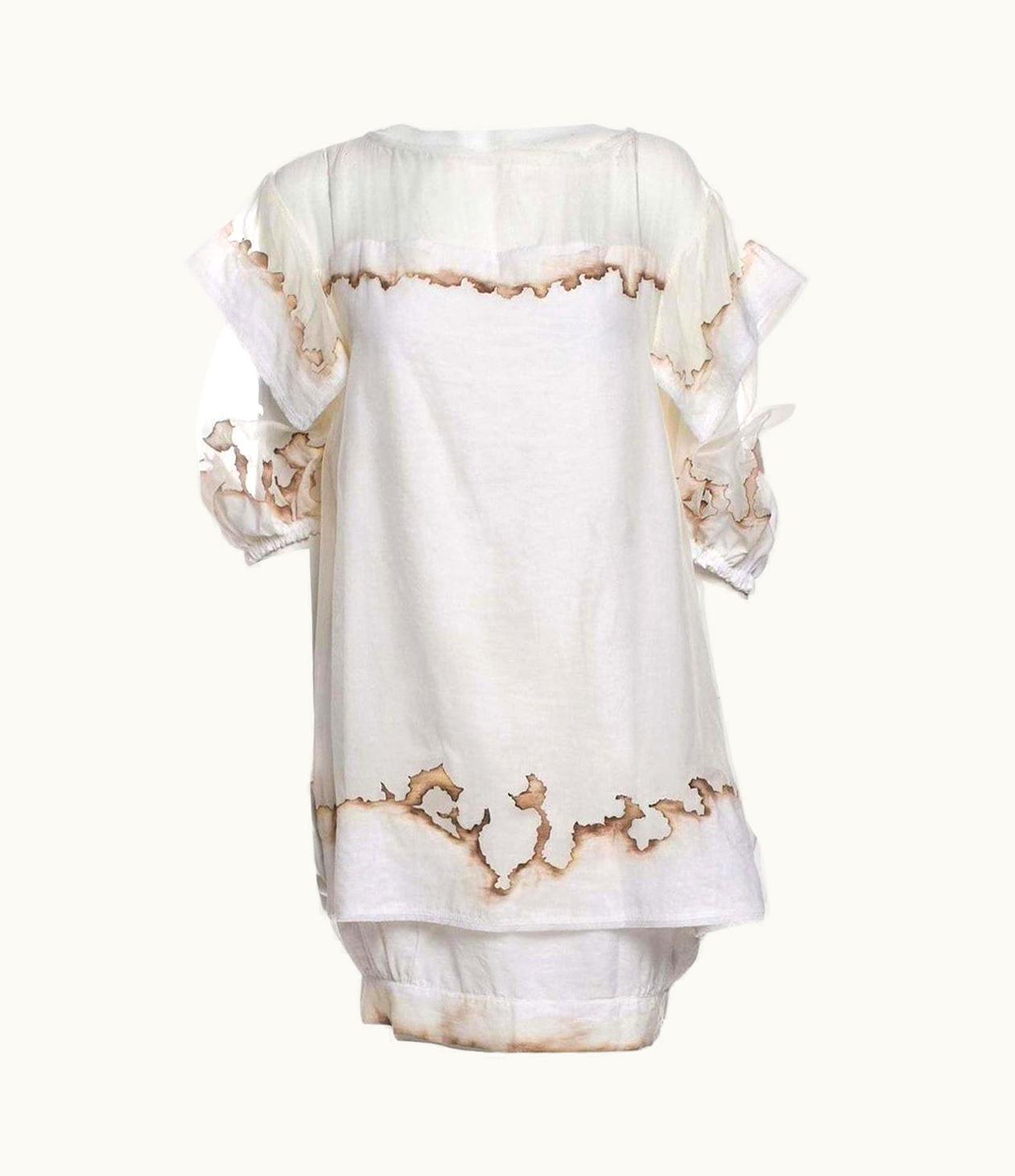 Fendi $4400 Rare Fendi Karl Lagerfeld Control Burned Edge Dress Runway S/S 2011