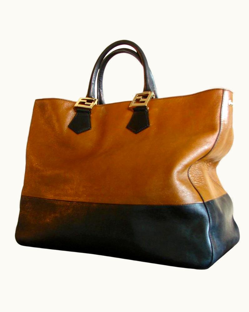 Fendi Fendi Xl Colorblock Leather Twins Tote Bag 2012 Collection