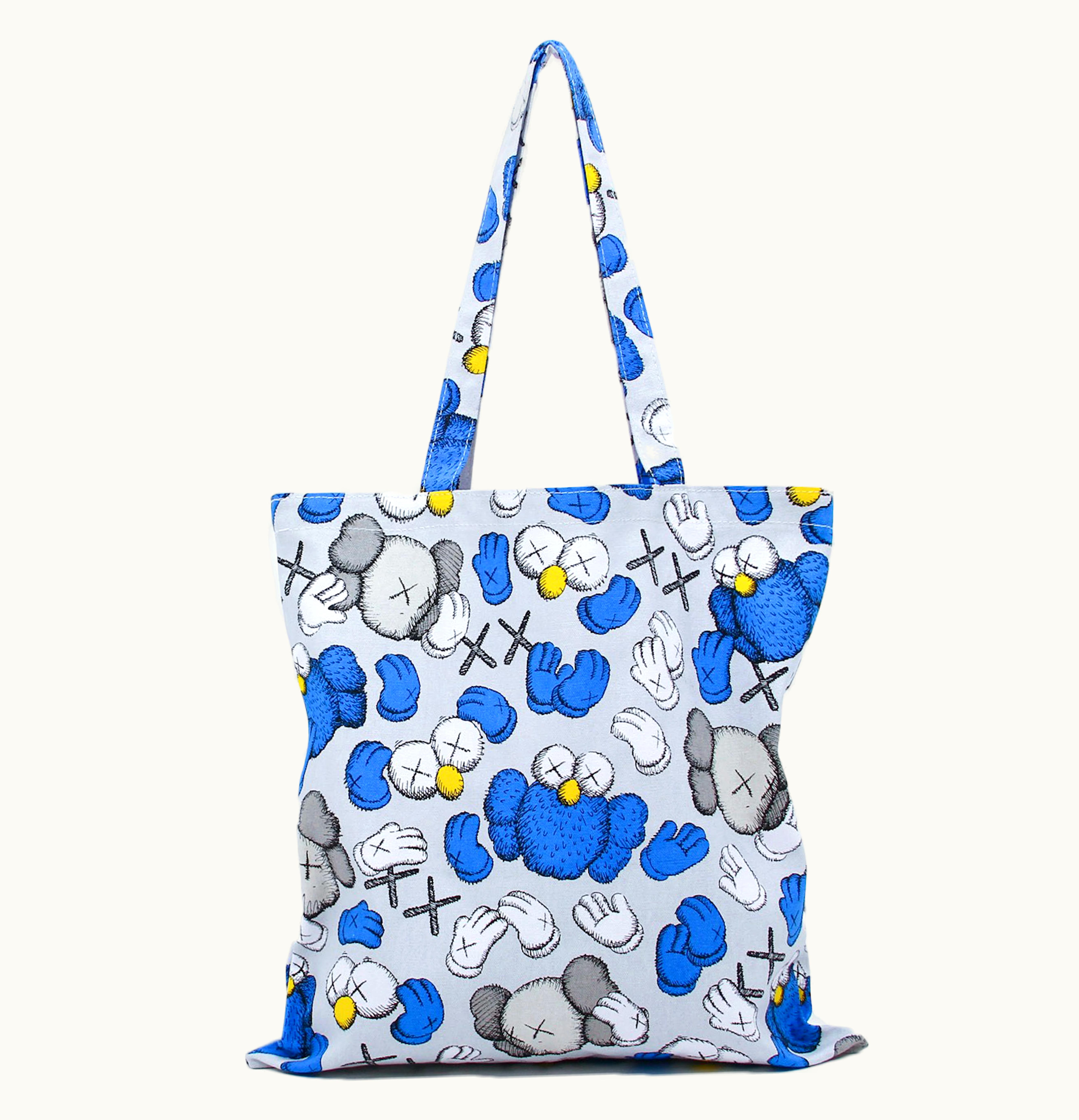 KAWS Kaws Seeing Watching Pattern Tote Bag Grey
