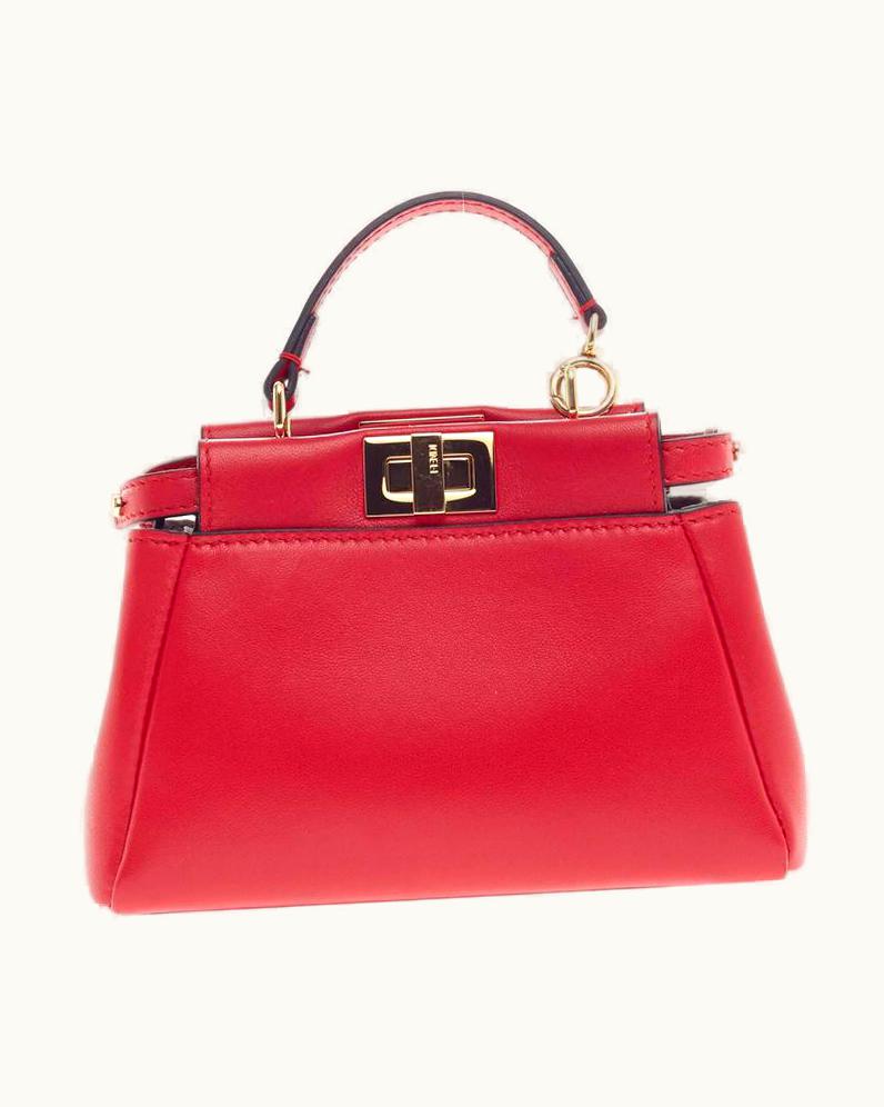 Fendi Fendi Peekaboo Leather Micro