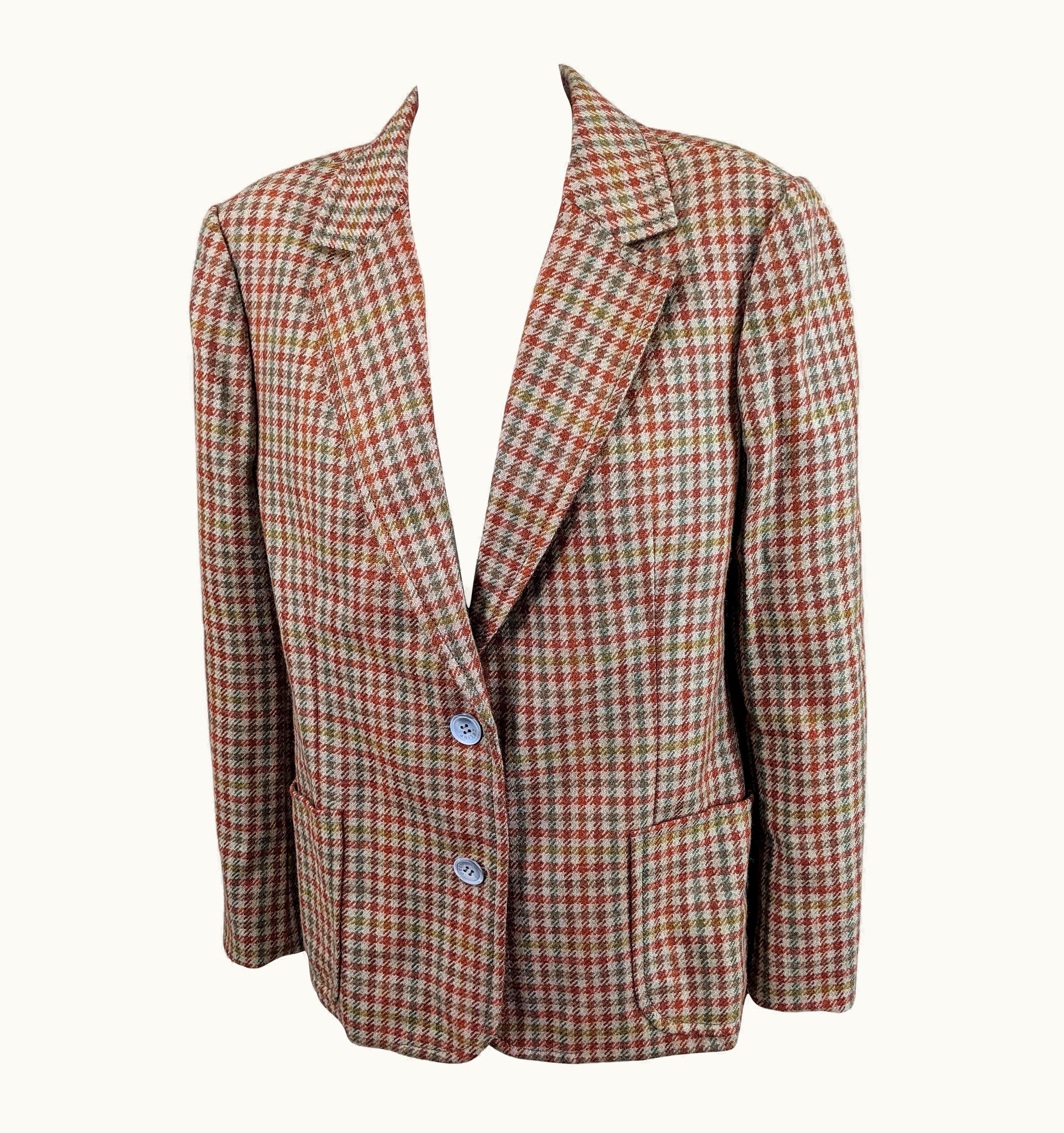 Celine Celine Tweed Houndstooth Blazer
