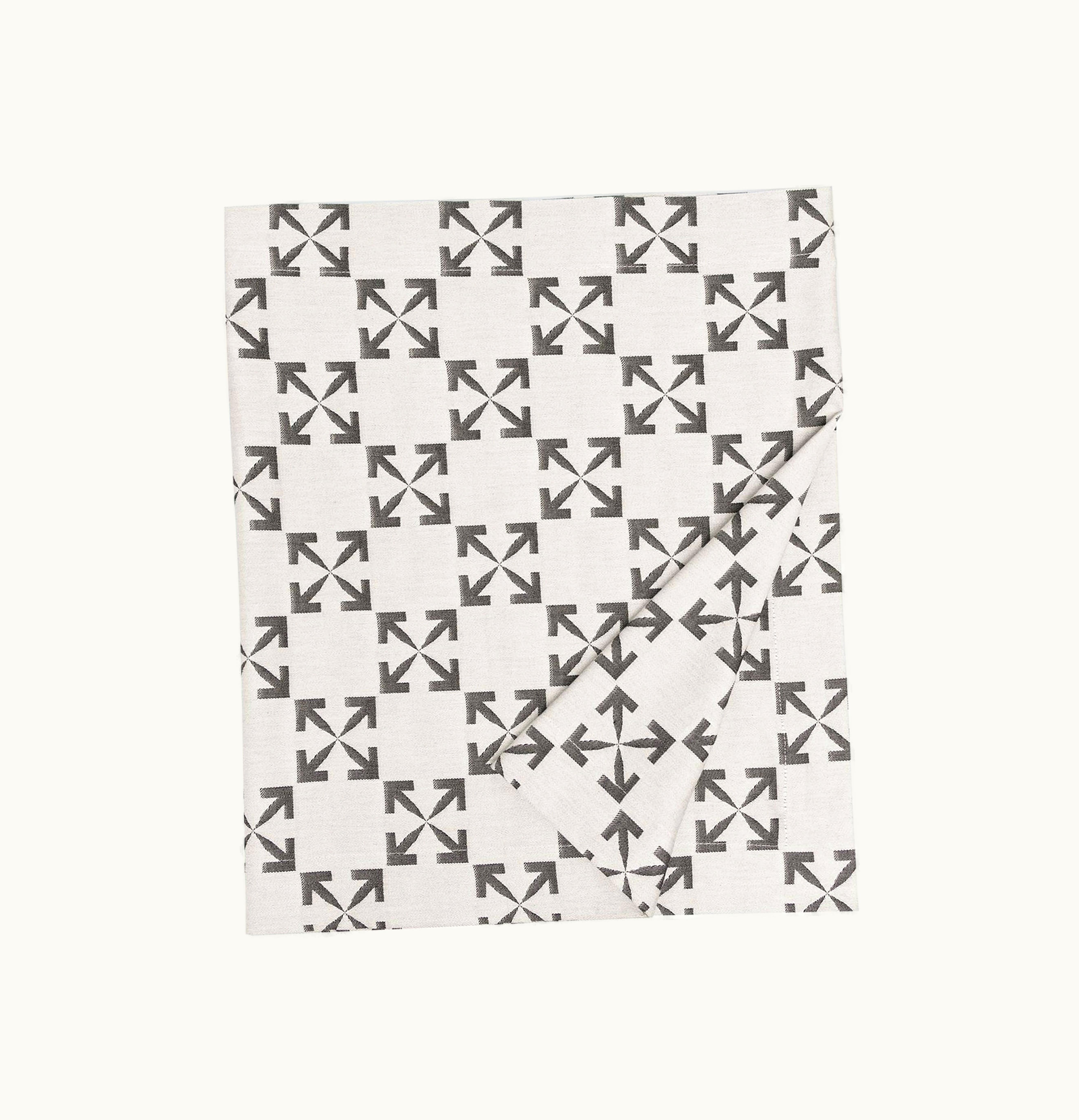 OFF-WHITE OFF WHITE Arrows Pattern Table Runner White Grey