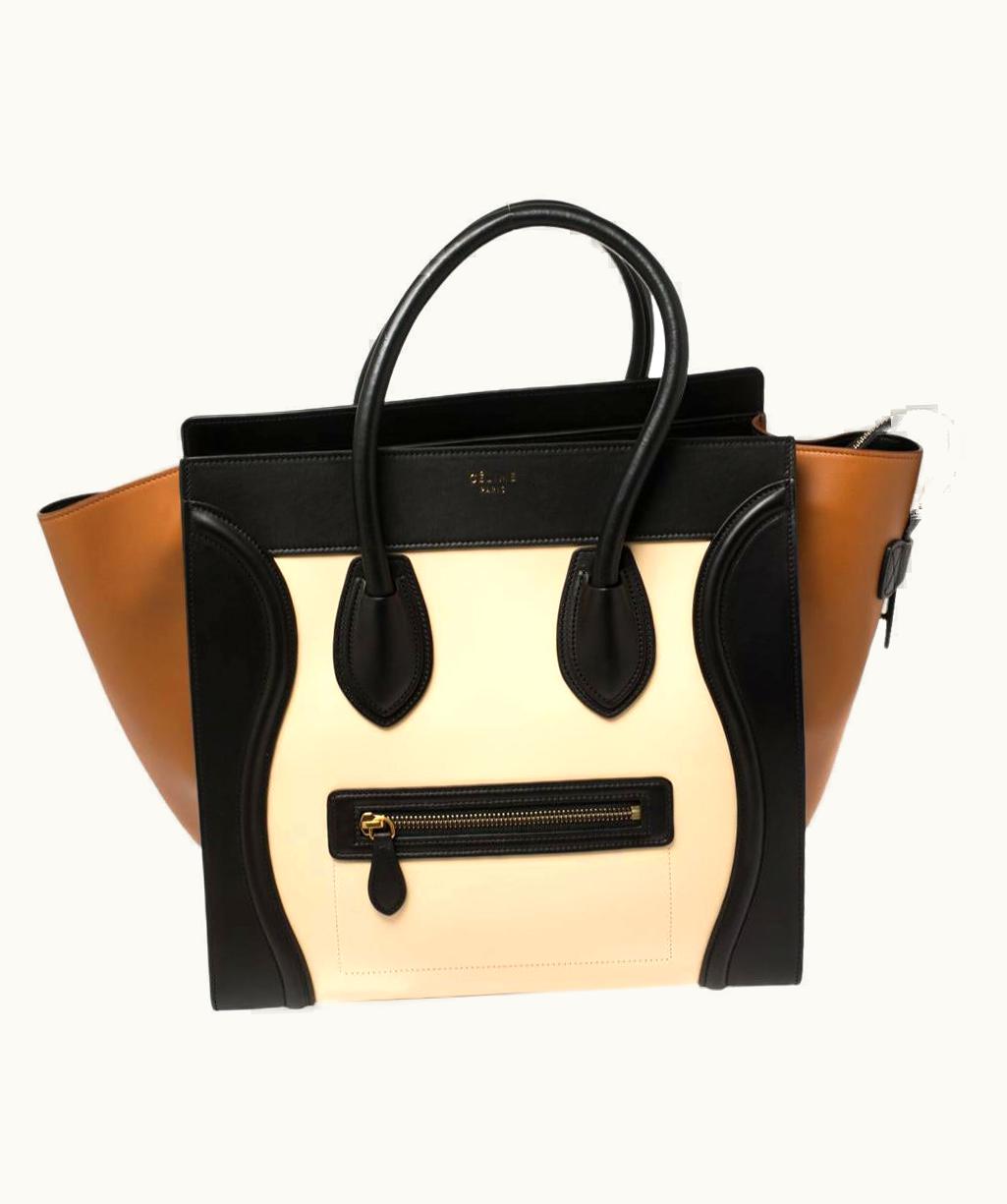 Celine Celine Tricolor Leather Mini Luggage Tote