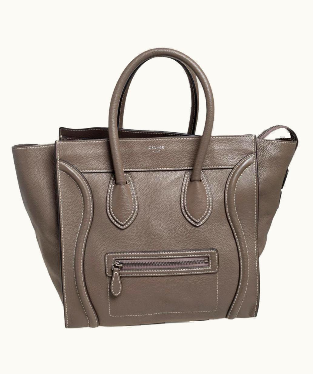 Celine Celine Grey Leather Mini Luggage Tote