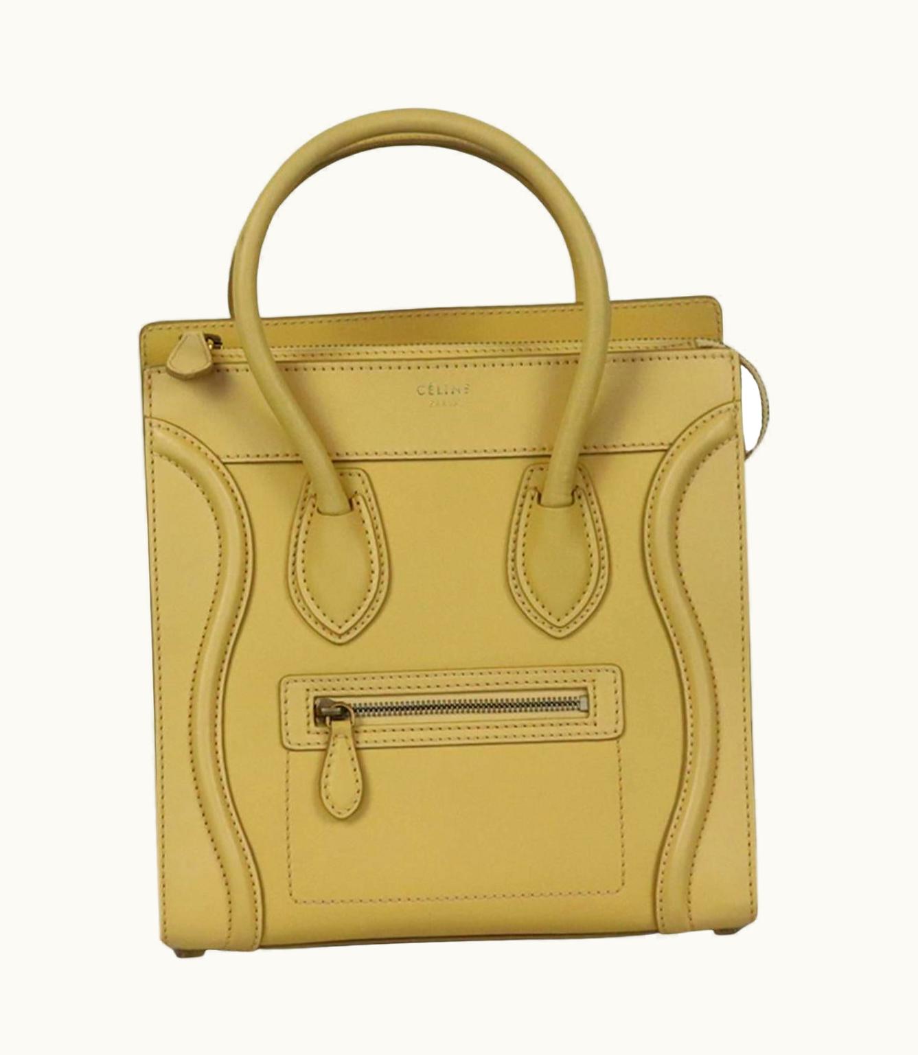 Celine Celine Luggage Micro Leather Tote Bag