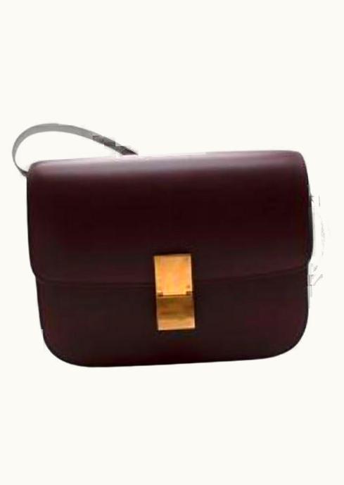 Celine Celine Burgundy Medium Classic Box Bag