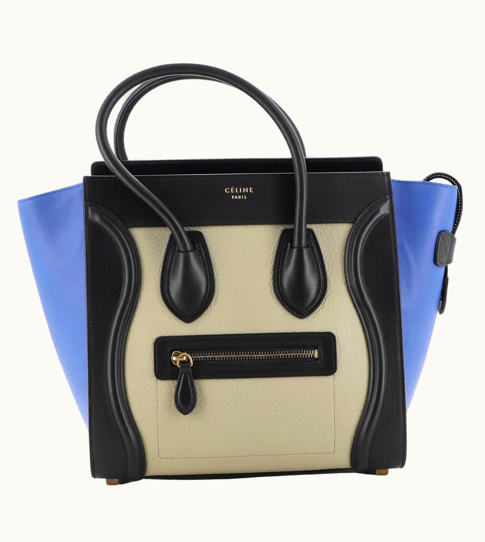 Celine Celine Tricolor Luggage Bag Leather Micro UZ0600096