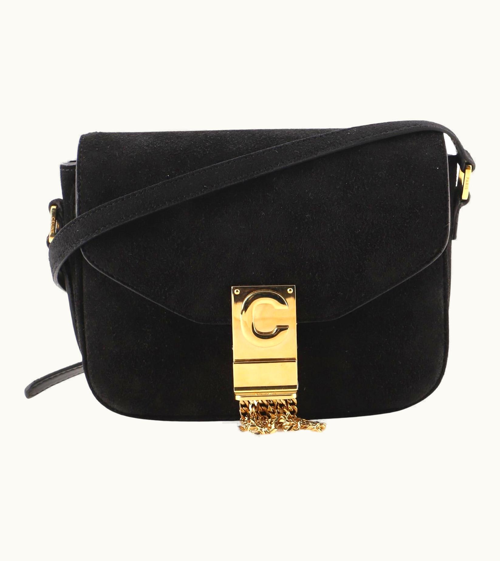 Celine Celine Pampille C Bag Suede Small