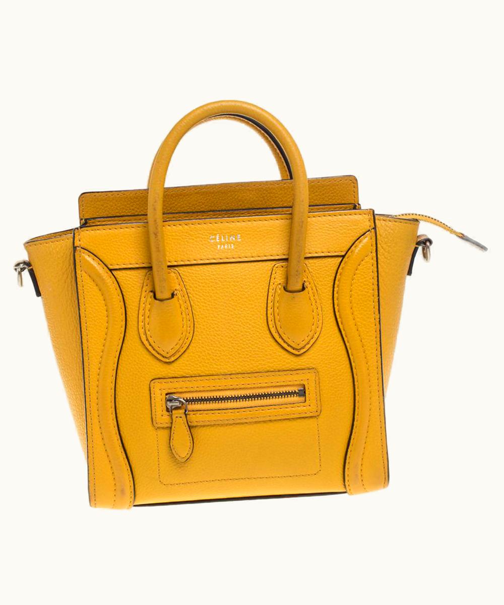 Celine Celine Mustard Leather Nano Luggage Tote UZ0600101