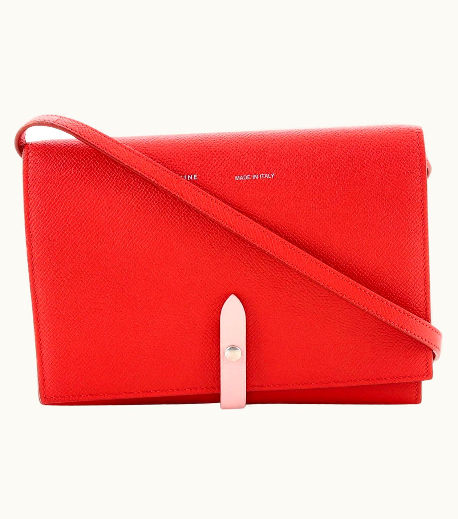 Celine Celine Multifunction Wallet Strap Clutch Leather