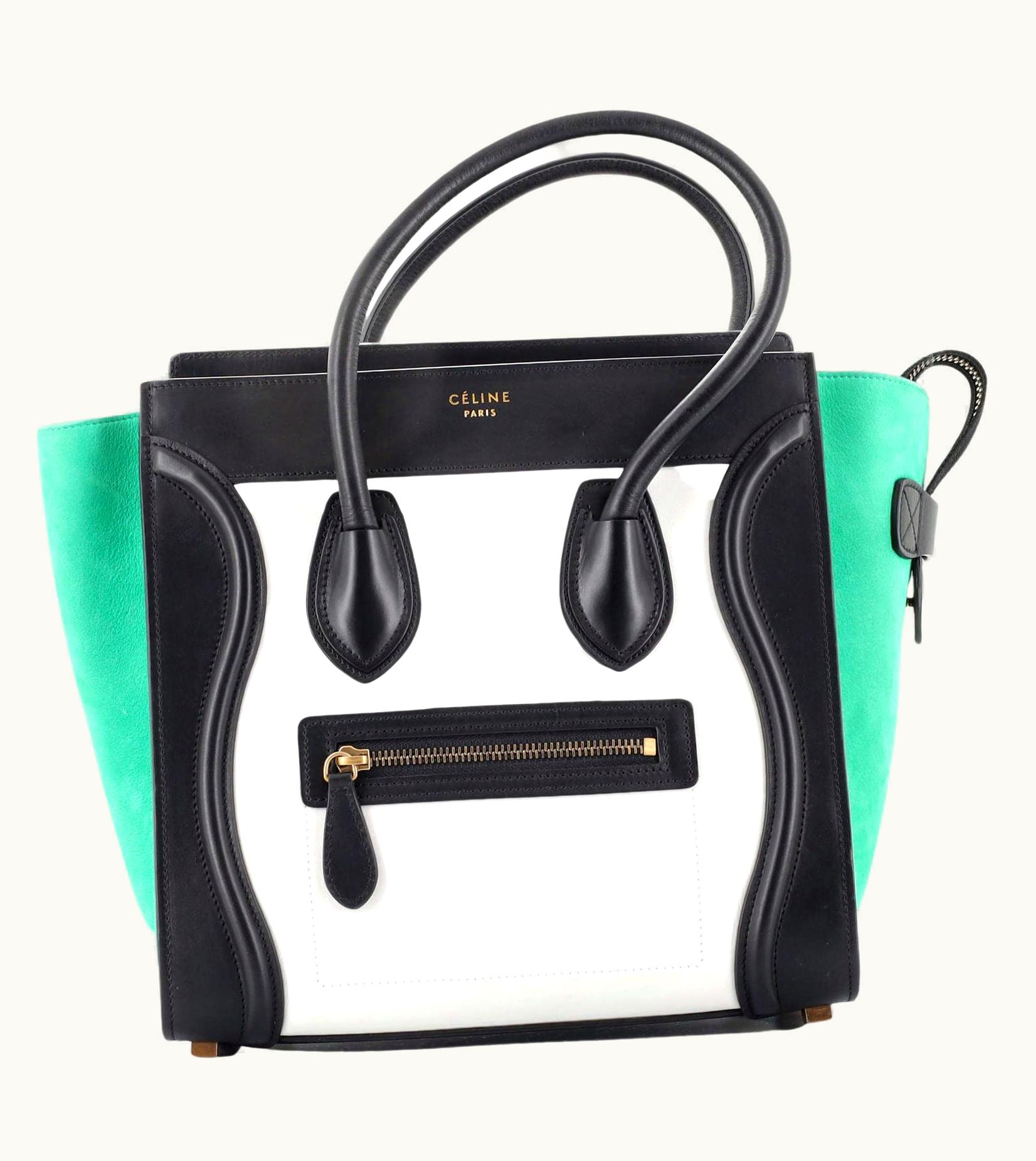 Celine Celine Tricolor Luggage Bag Leather Micro UZ0600118