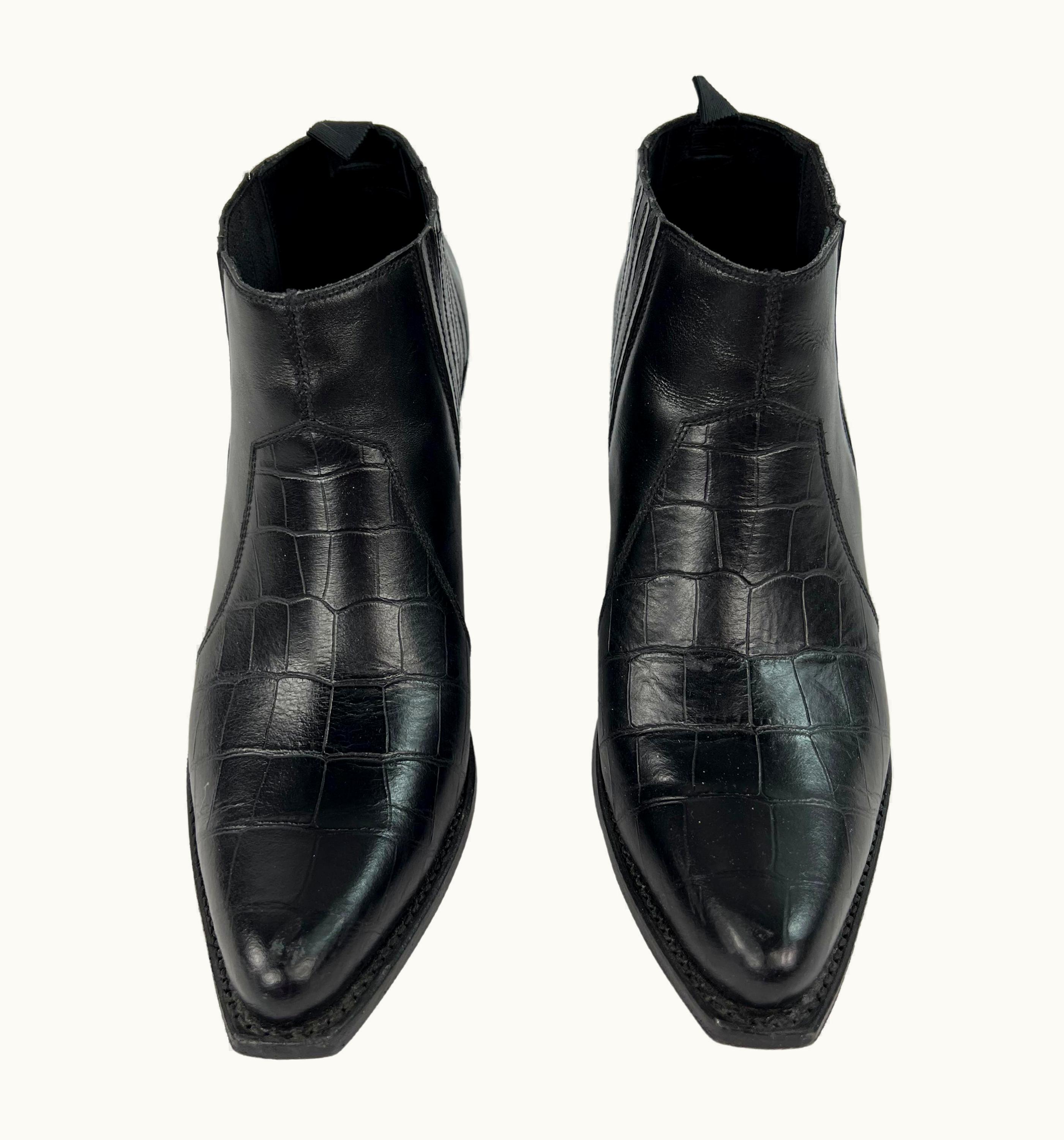 Celine Celine Black Leather Bootie