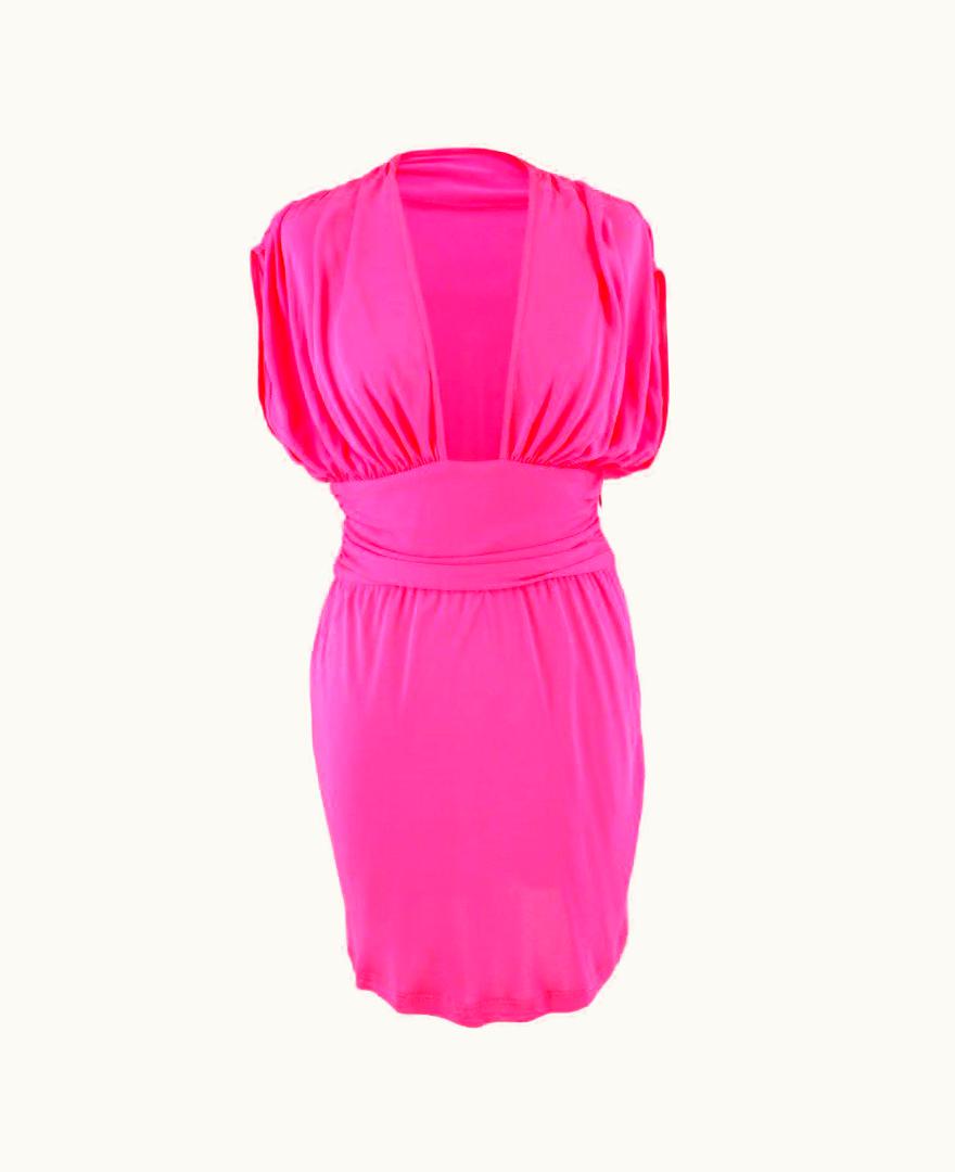 Celine Celine Pleated Pink Dress