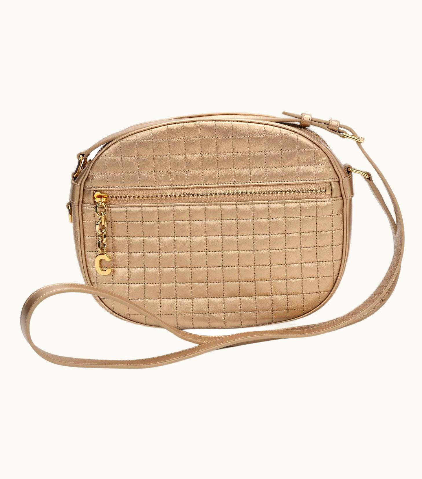 Celine Celine Gold Quilted Cross Body Bag