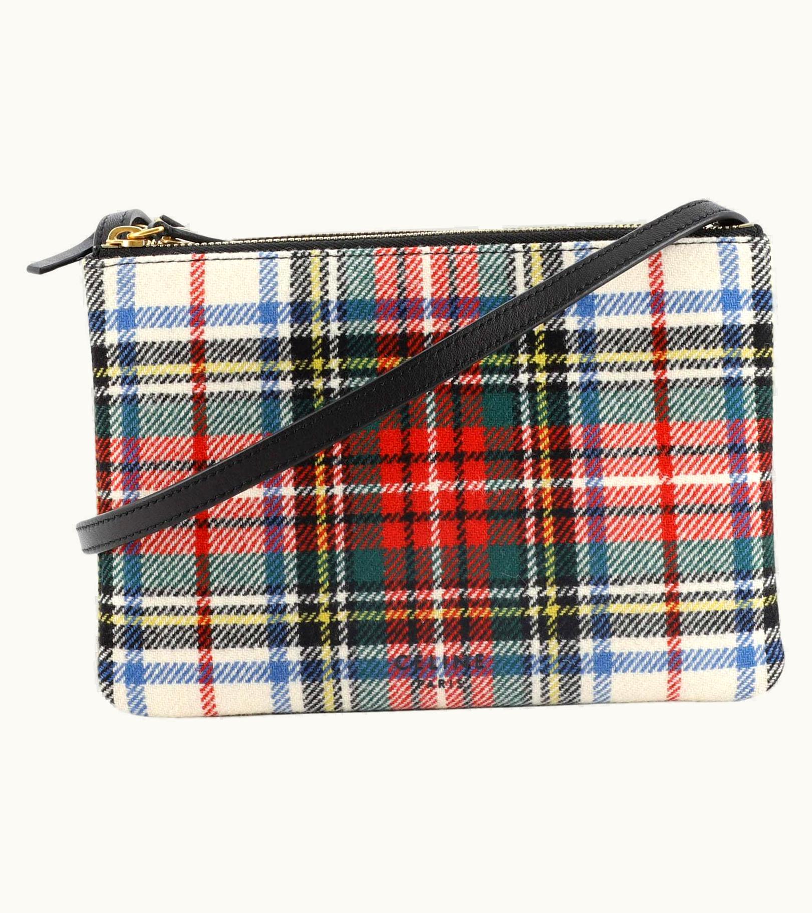 Celine Celine Trio Crossbody Bag Printed Felt Small