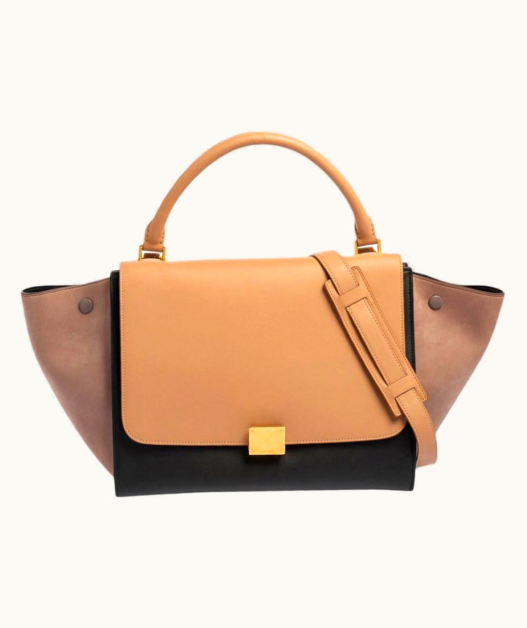Celine Celine Tri Color Leather Medium Trapeze Bag