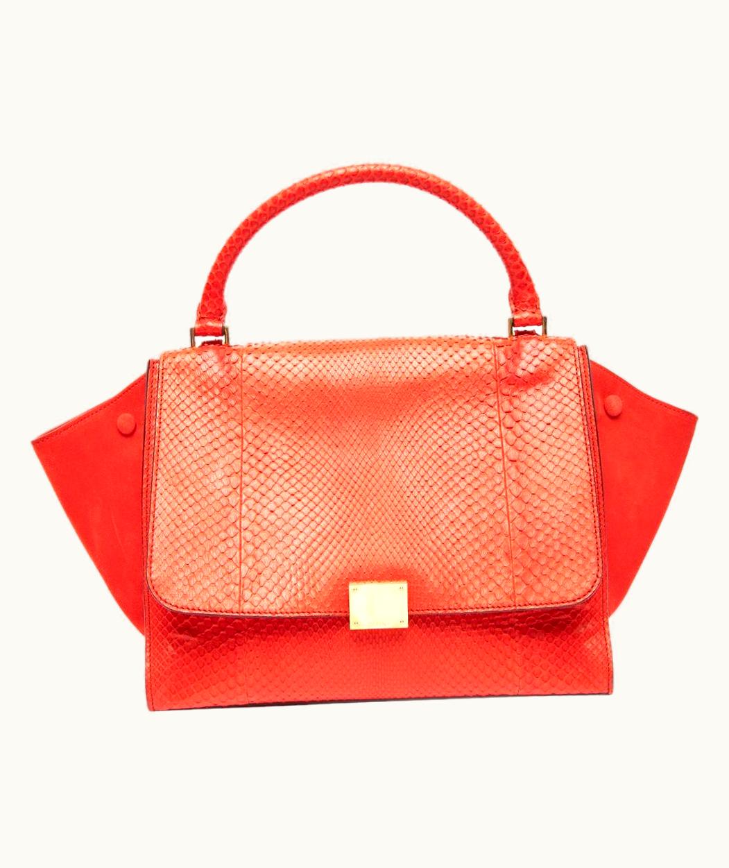 Celine Céline Women' Phython Trapeze Bag