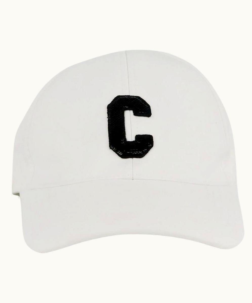 Celine Celine Sequin Embellished Cotton Twill Baseball Cap Small