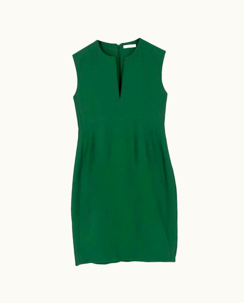 Celine Celine Green Sleeveless Shift Dress - Estimated