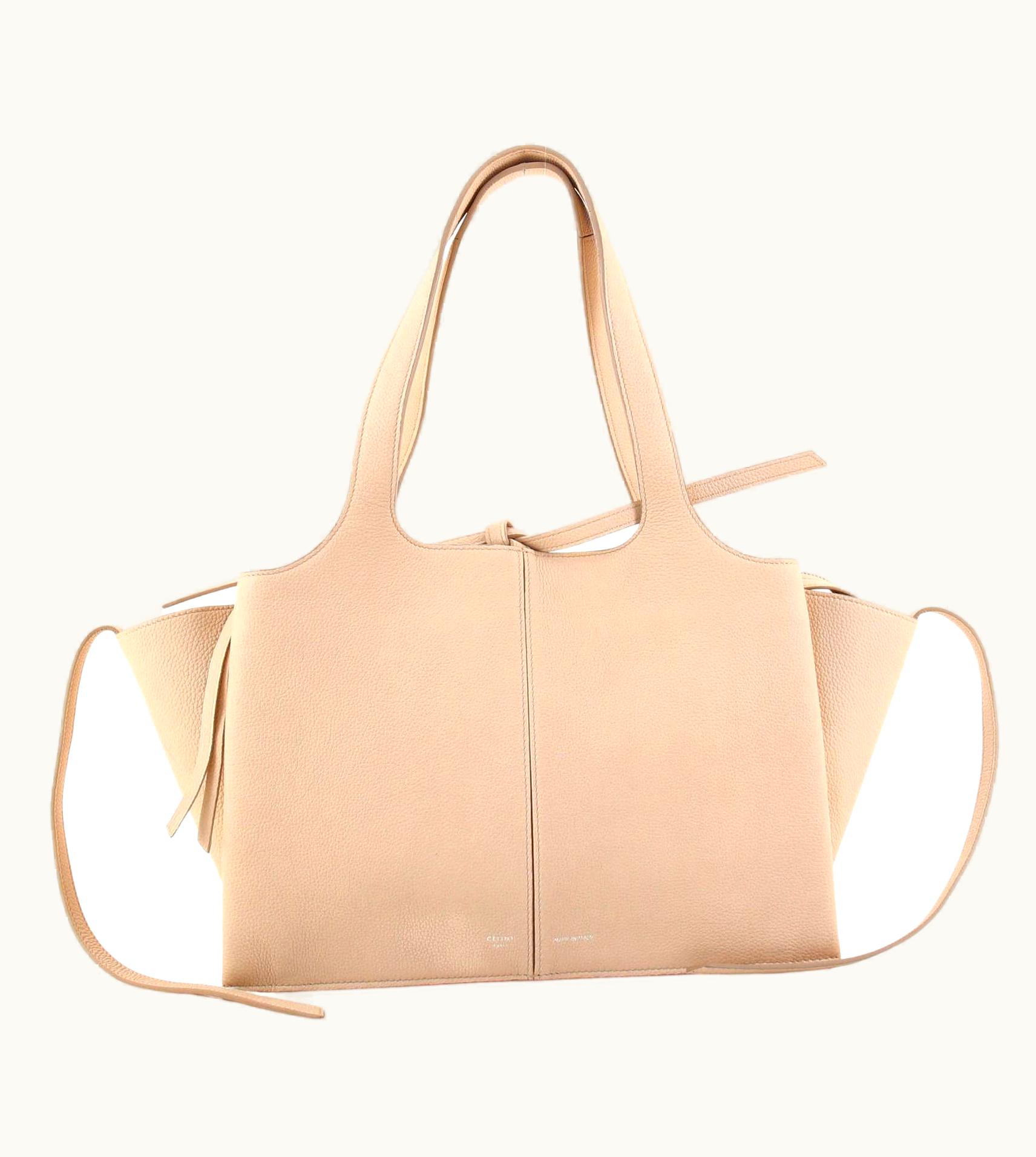 Celine Celine Tri-Fold Shoulder Bag Grained Calfskin Small UZ0600328