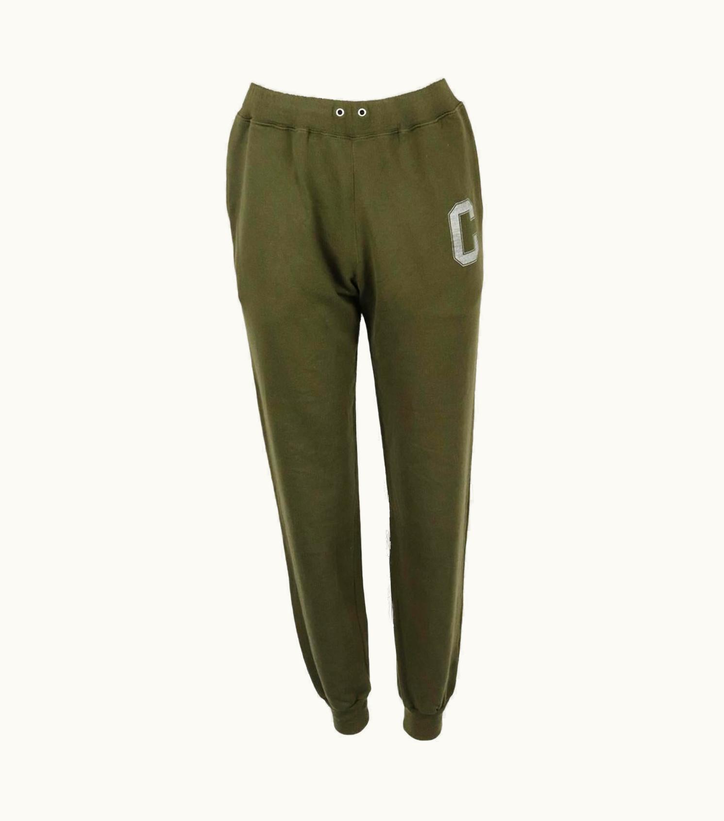 Celine Celine Logo Detailed Cotton Terry Track Pants Small