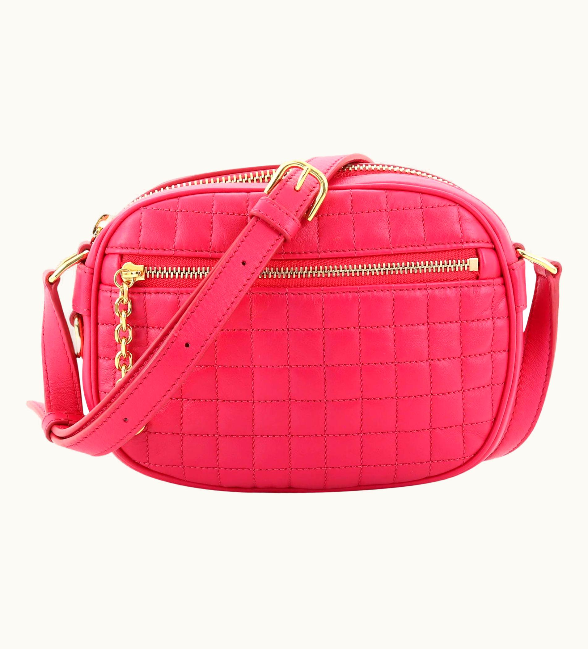 Celine C Charm Camera Bag Quilted Leather Small