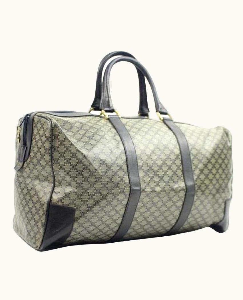 Celine Céline Monogram Macadam Triomphe Duffle Cety14 Black Navy